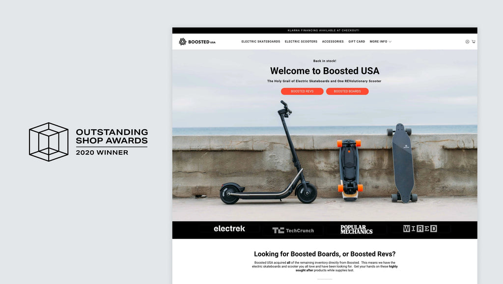 Boosted USA by Bryn Howlett: Agency winner of the Outstanding Shop Award for best Flex store