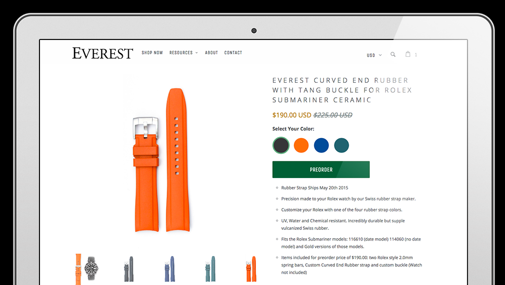 Parallax Shopify theme feature spotlight: Color swatches