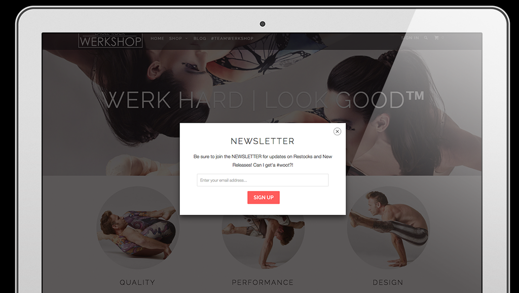 Parallax Shopify theme feature spotlight: Email newsletter form popup window