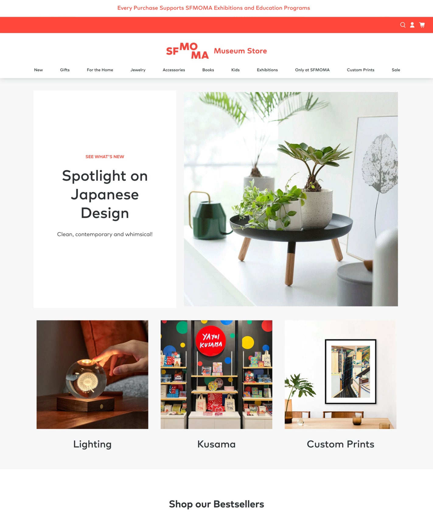 flex shopify theme used by the san francisco museum of modern art shop