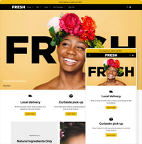 flex shopify theme fresh theme style home page shown desktop and mobile devices