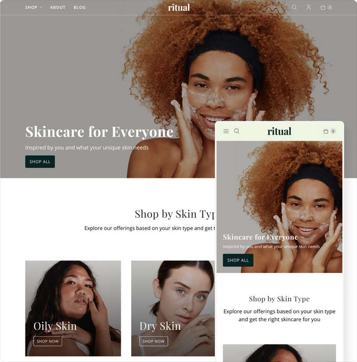 retina shopify theme melbourne theme style home page shown desktop and mobile devices