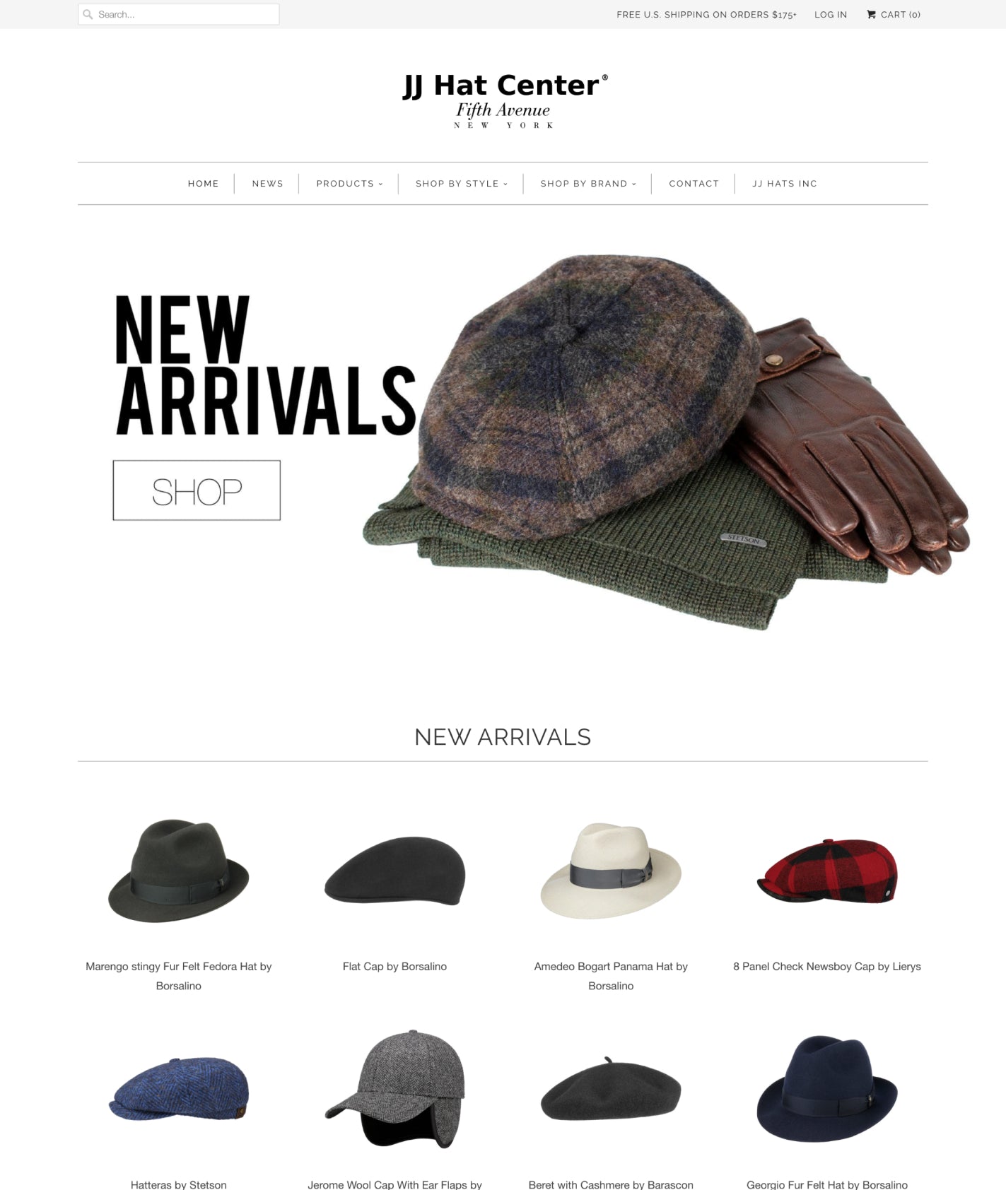 responsive shopify theme used by jj hat center